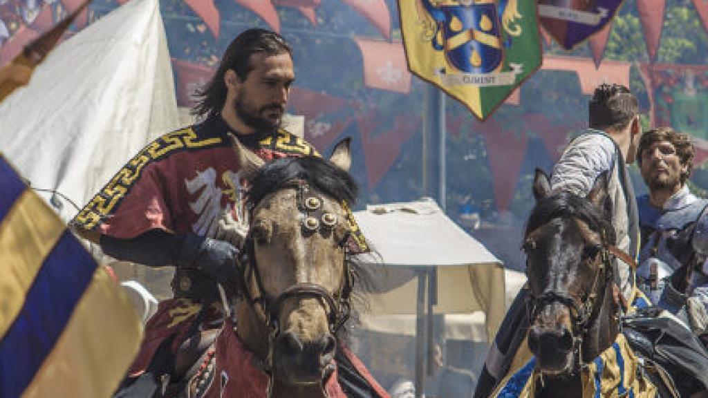 Representación de una justa en la Feria Medieval de El Álamo.