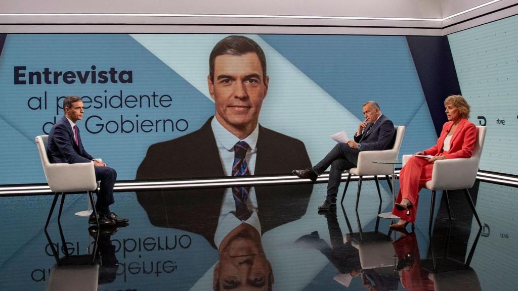 Pedro Sánchez en su entrevista en RTVE.