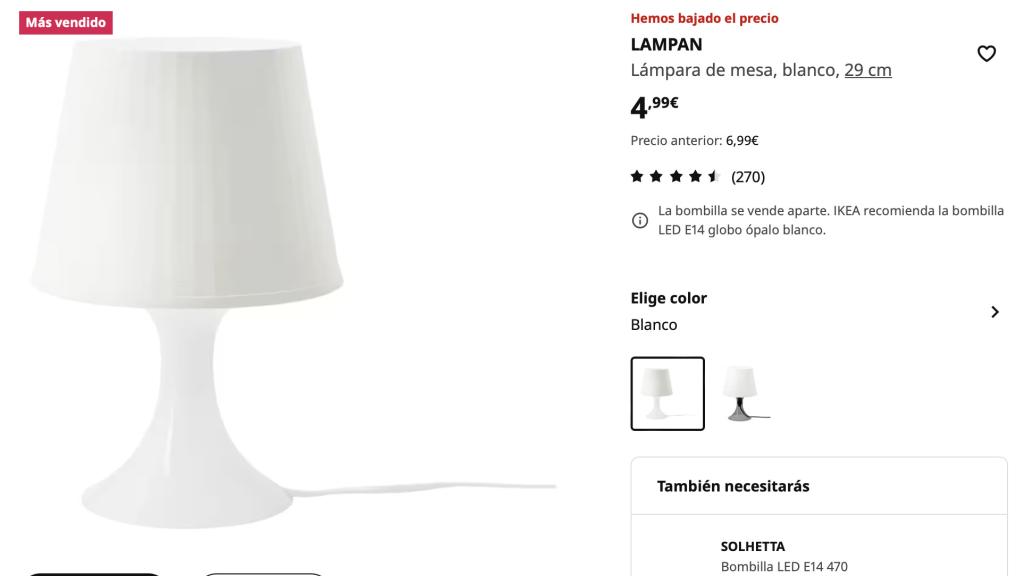 Lámpara de mesa.