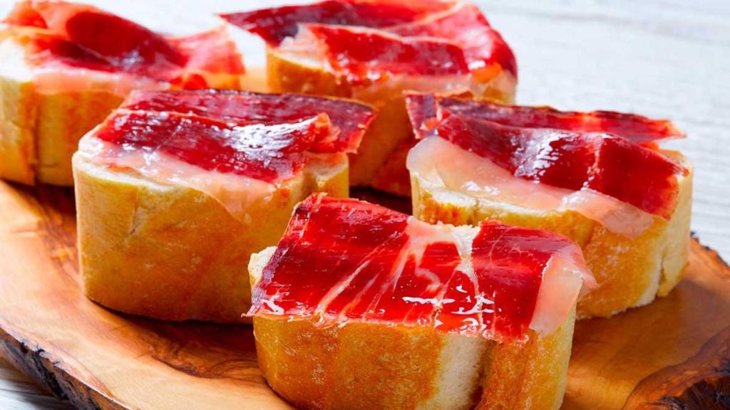 Tapas de jamón ibérico.