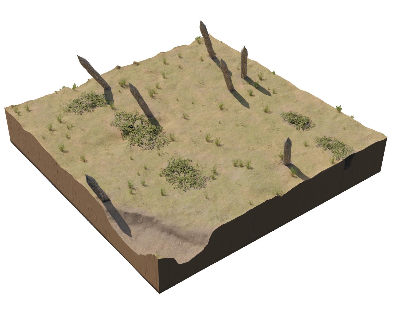Reconstrucción 3D de las defensas usadas por el ejército portugués.