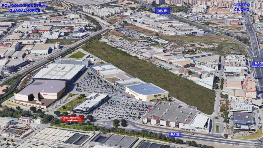 Visualización del centro comercial Málaga Nostrum.