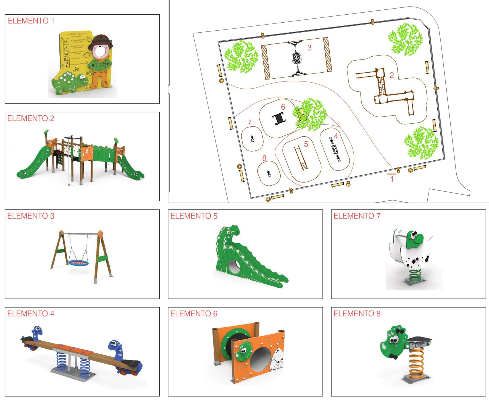 Plano del parque de Pinilla
