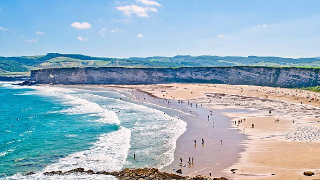Vista aérea de la playa de Santander
