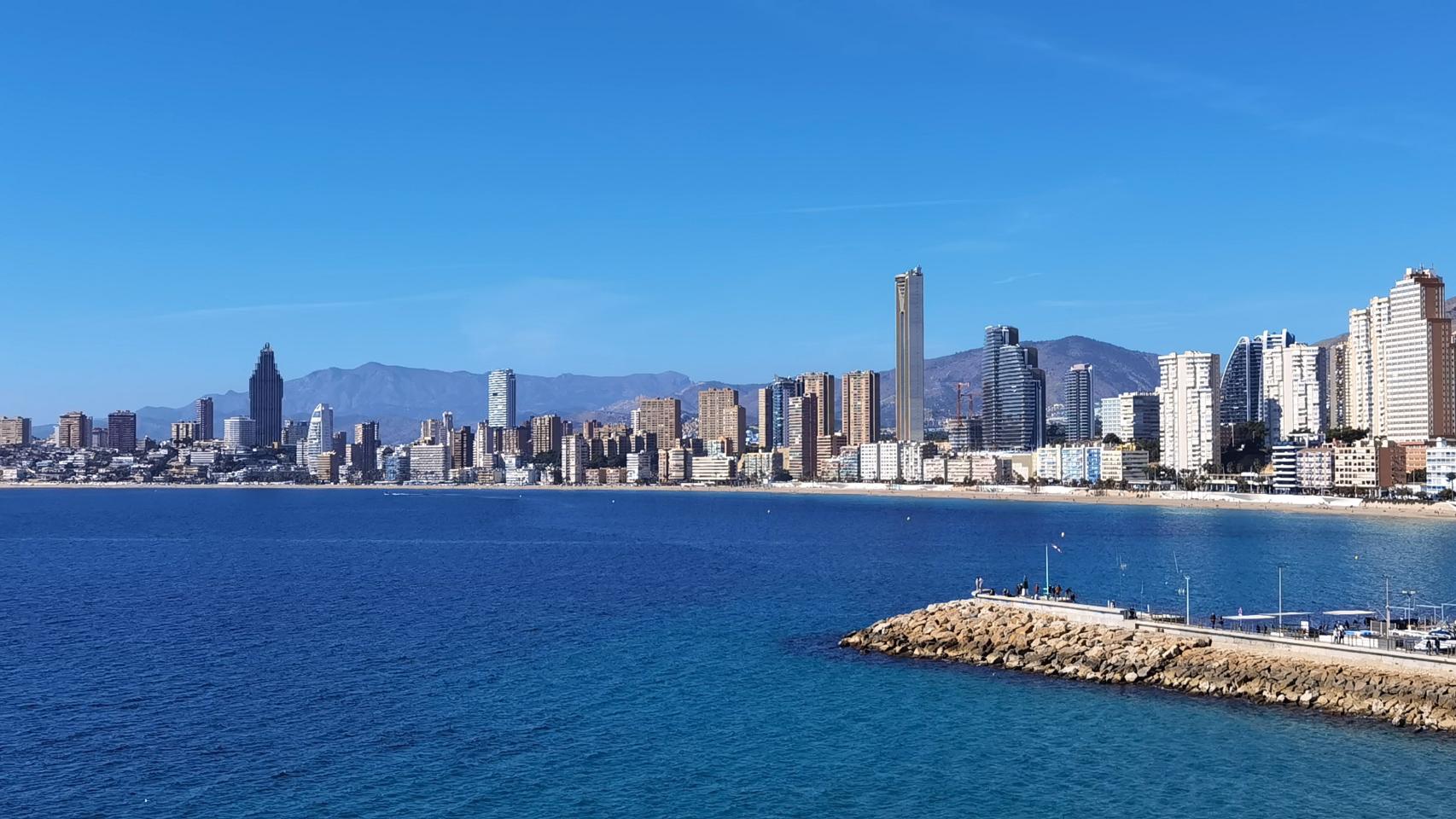 Una vista de las playas de Benidorm.