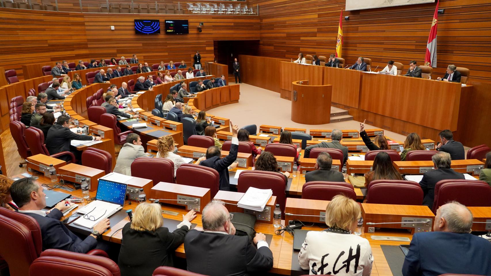 Imagen del pleno de las Cortes de este martes.
