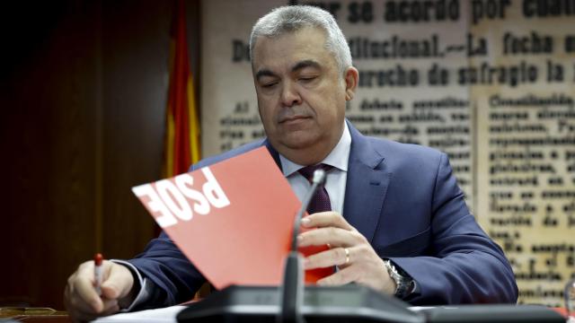 Santos Cerdán este martes en la comisión de investigación del Senado en 2024.