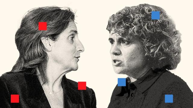 Teresa Ribera y Dolors Montserrat.