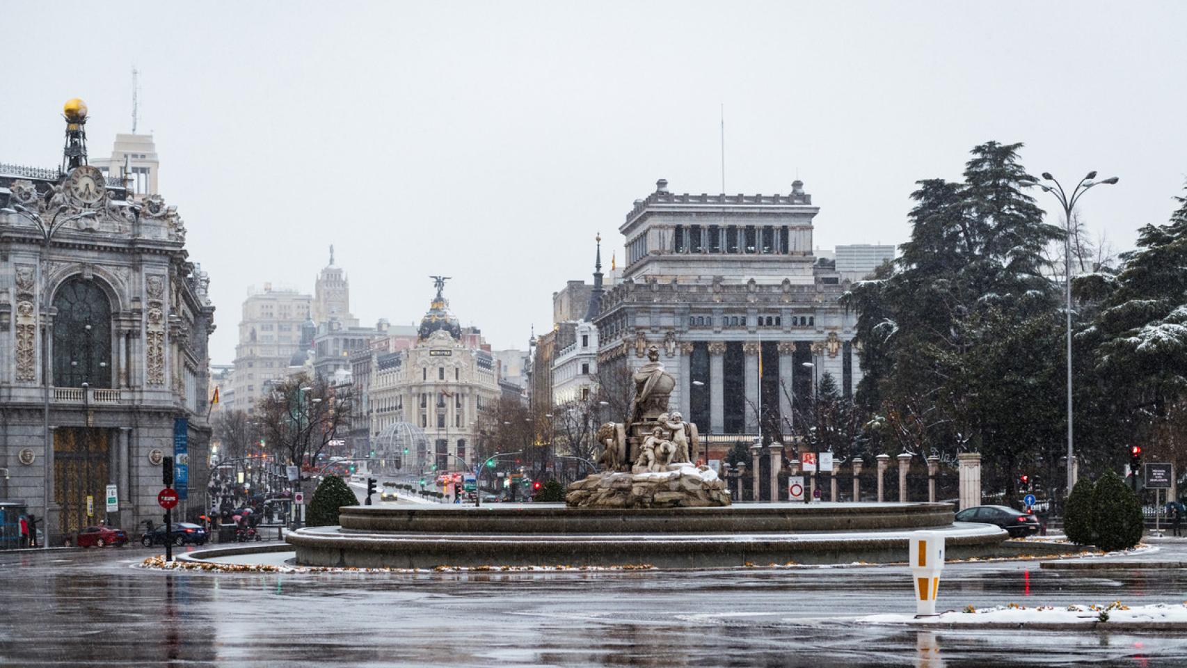 Lluvia en Madrid.