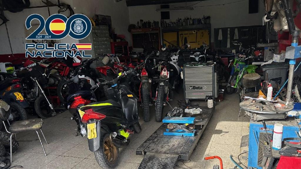 Imagen del taller clandestino situado en Alhaurín el Grande (Málaga).