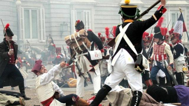 Una representación del Dos de Mayo en las calles de Madrid.