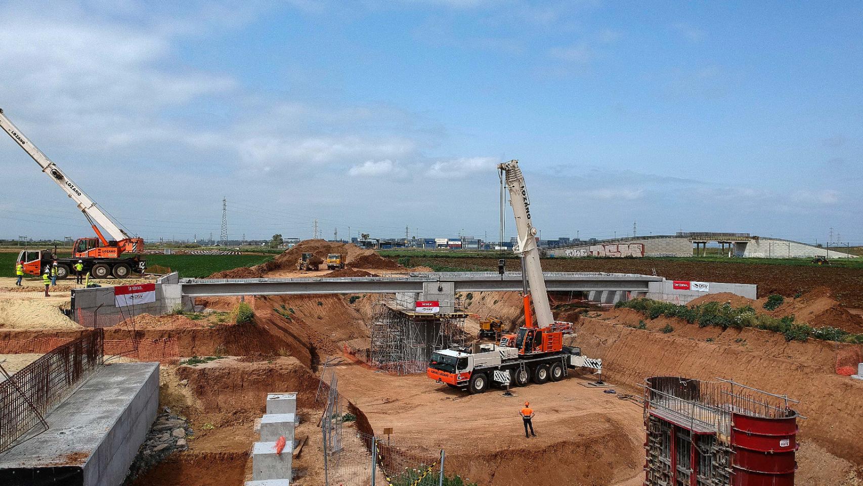 Obras en la línea 3 del Metro de Sevilla.