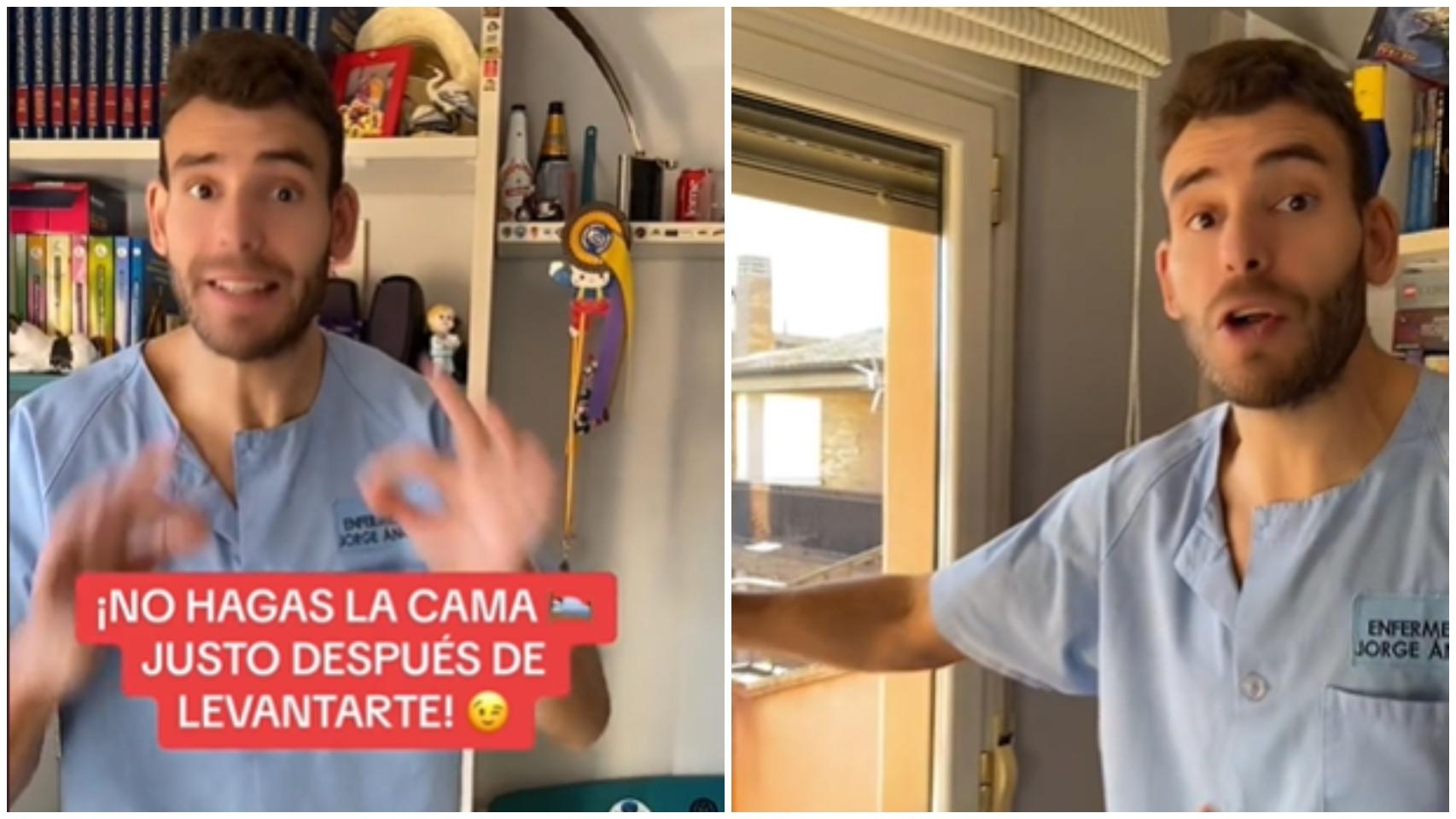 El tiktoker y enfermero Jorge Ángel.