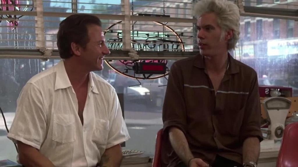 Harvey Keitel y Jim Jarmusch en 'Blue in the Face'