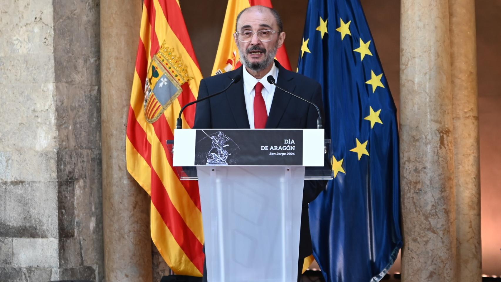 El expresidente del Ejecutivo aragonés, Javier Lambán, el pasado 23 de abril.