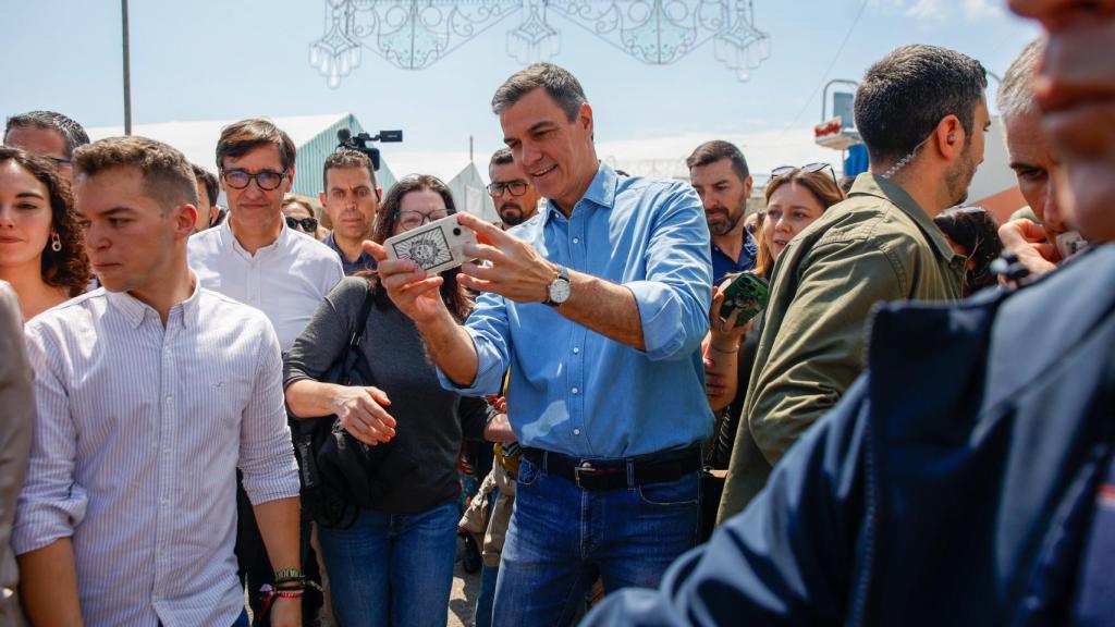 El presidente del Gobierno, Pedro Sánchez, ayer en la Feria de Abril de Barcelona.