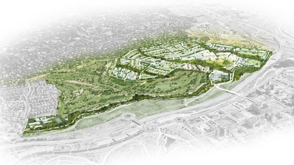 Proyección virtual del ámbito de la Solana de Valdebebas.