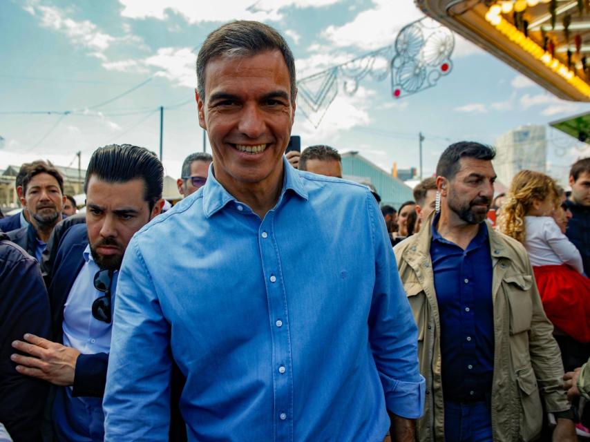 El presidente del Gobierno, Pedro Sánchez, en la Feria de Abril de Barcelona.