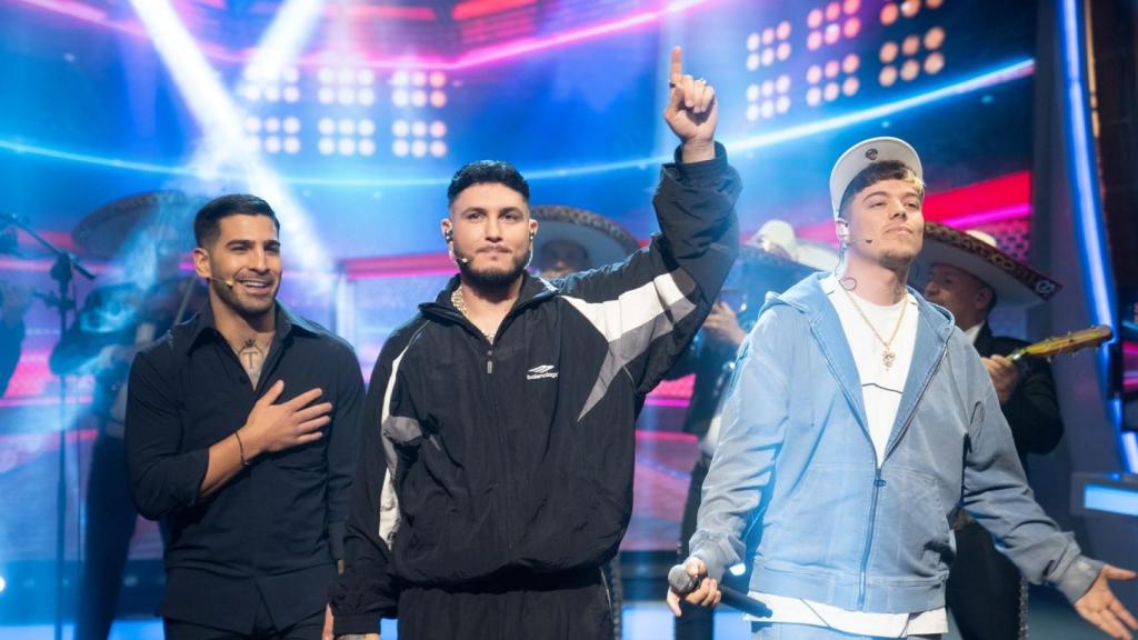 Omar Montes, Ilia Topuria y Saiko en 'El Hormiguero'.