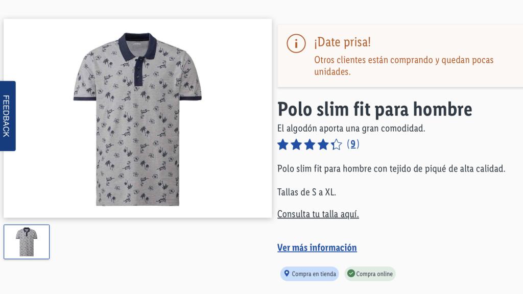 Polo para hombre.