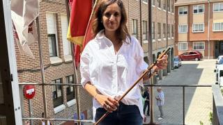 La alcaldesa de Santovenia de Pisuerga, María Antonia López Sáenz de Santamaría.