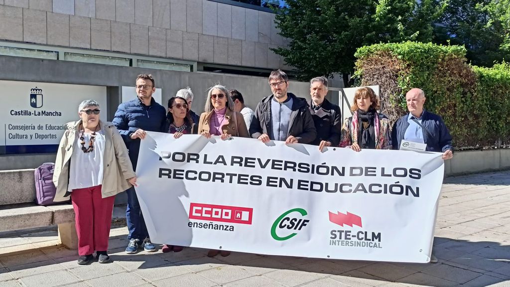 Rueda de prensa de STE, CCOO y CSIF.