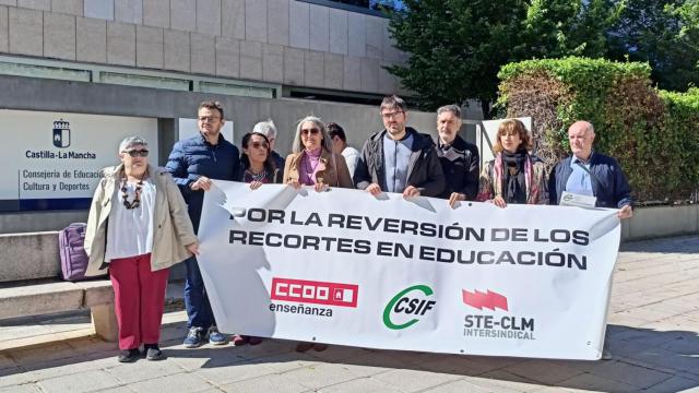 Rueda de prensa de STE, CCOO y CSIF.