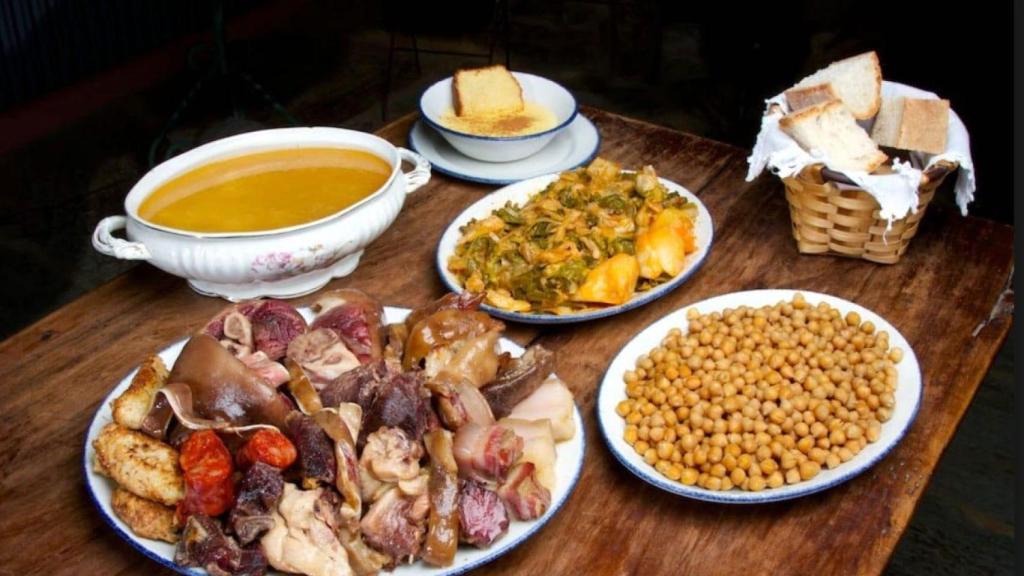 Cocido maragato en una foto de archivo