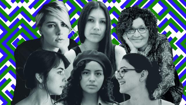 Arriba: Gisela Leal, Jazmina Barrera y Myriam Moscona. Abajo: Aura García-Junco, Clyo Mendoza e Isabel Zapata