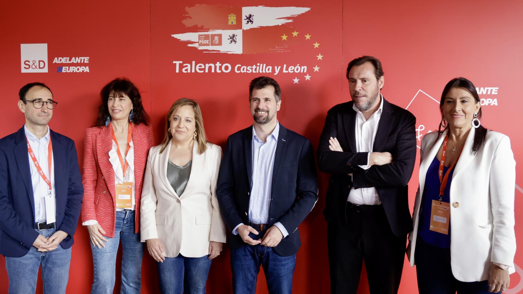 Ana Redondo, Iratxe García, Luis Tudanca, Óscar Puente y Ana Sánchez en la inauguración de la III Escuela de Gobierno del PSCyL