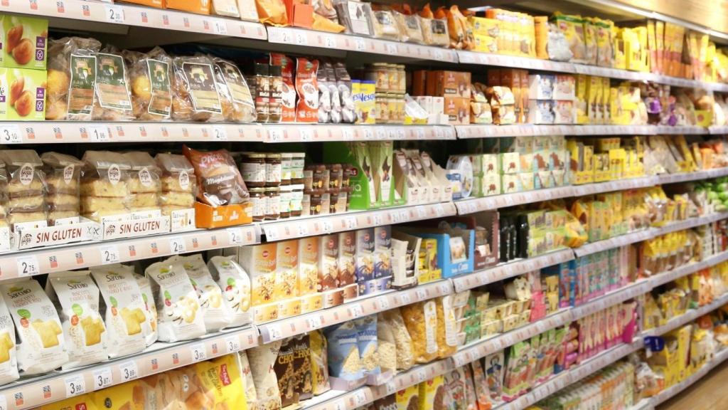 Cereales en el supermercado.