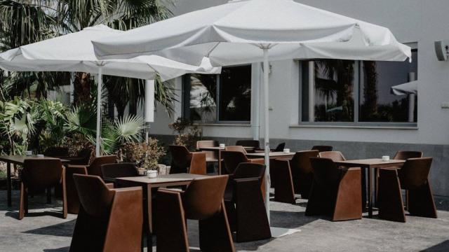 La terraza del local.