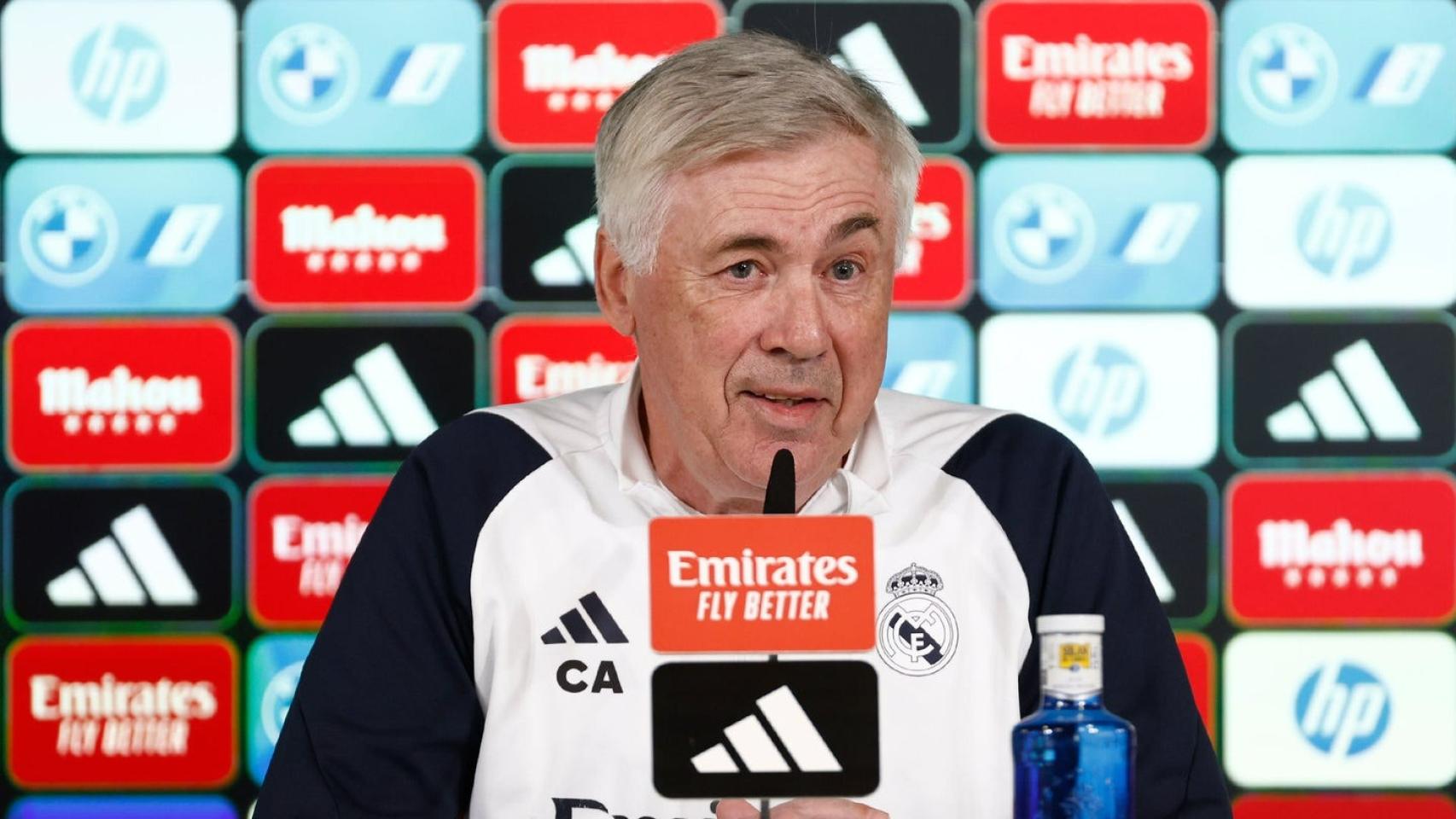 Carlo Ancelotti, durante la rueda de prensa.