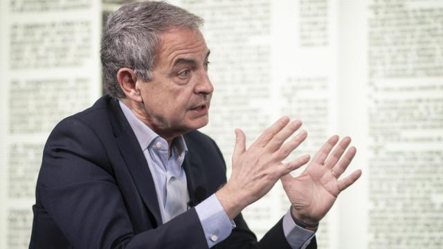 José Luis Rodríguez Zapatero, durante la entrevista con Pedro J. Ramírez.