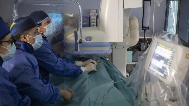 Un momento de la intervención.