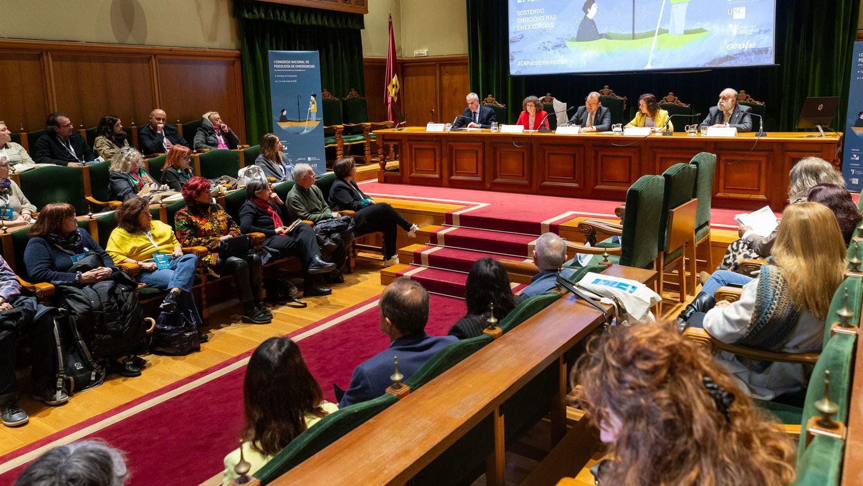 Inauguración del I Congreso Nacional de Psicoloxía de Emerxencias, en Santiago.