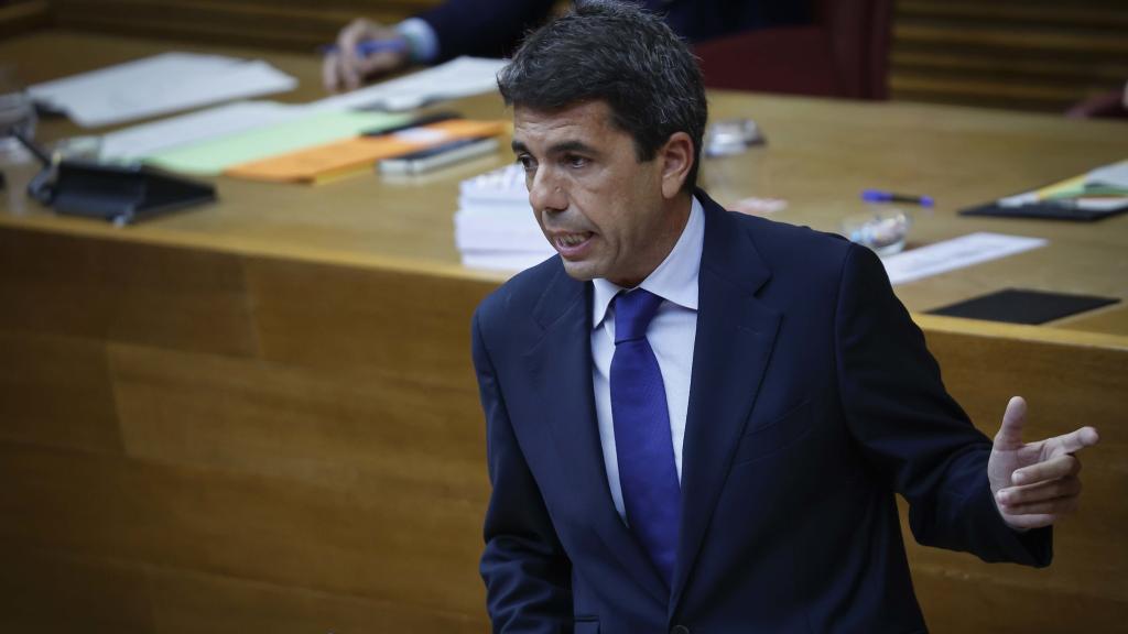 Carlos Mazón, en Les Corts Valencianes. EE