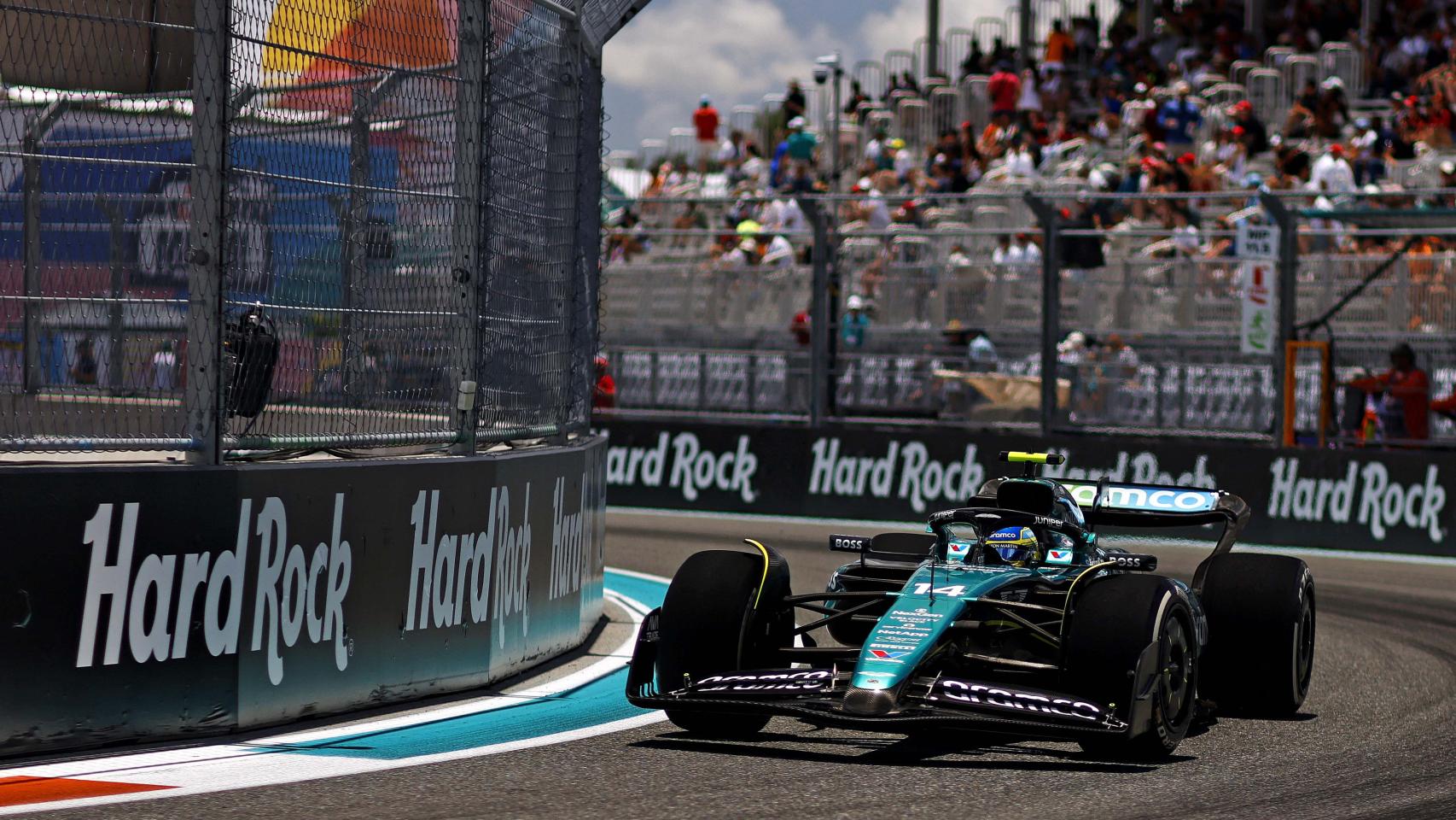 Fernando Alonso, durante el GP de Miami.