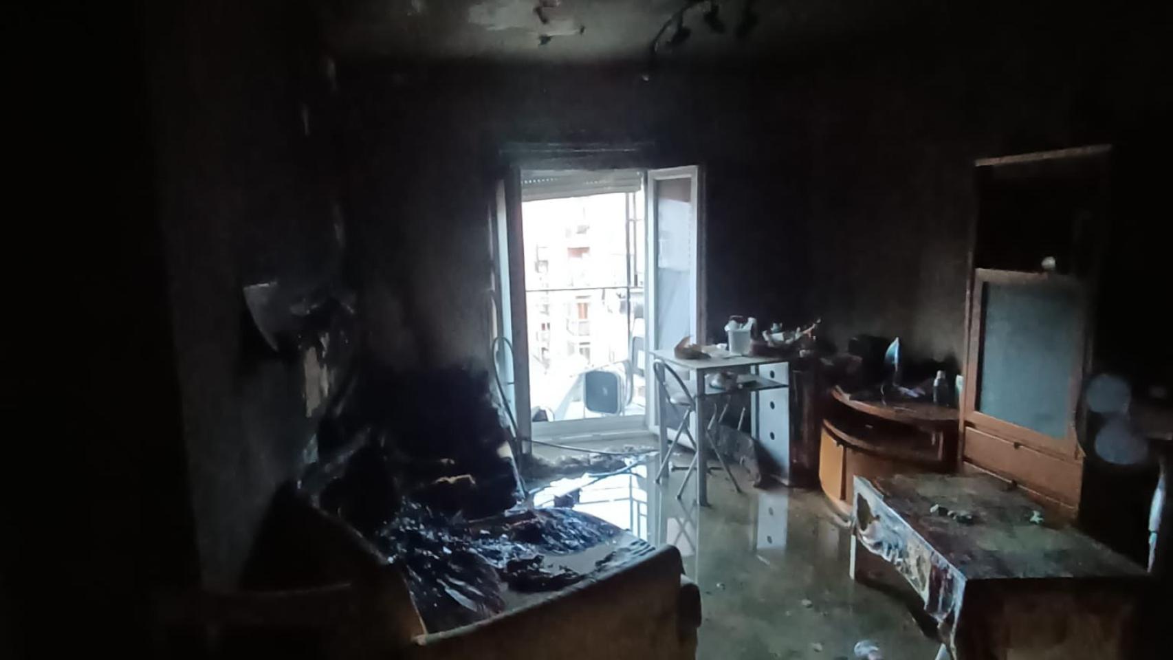Incendio en la calle Cardenal Cisneros