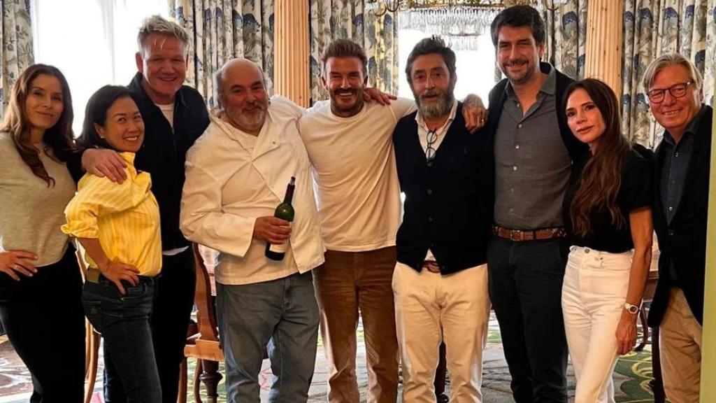 David y Victoria Beckham en el restaurante vallisoletano.