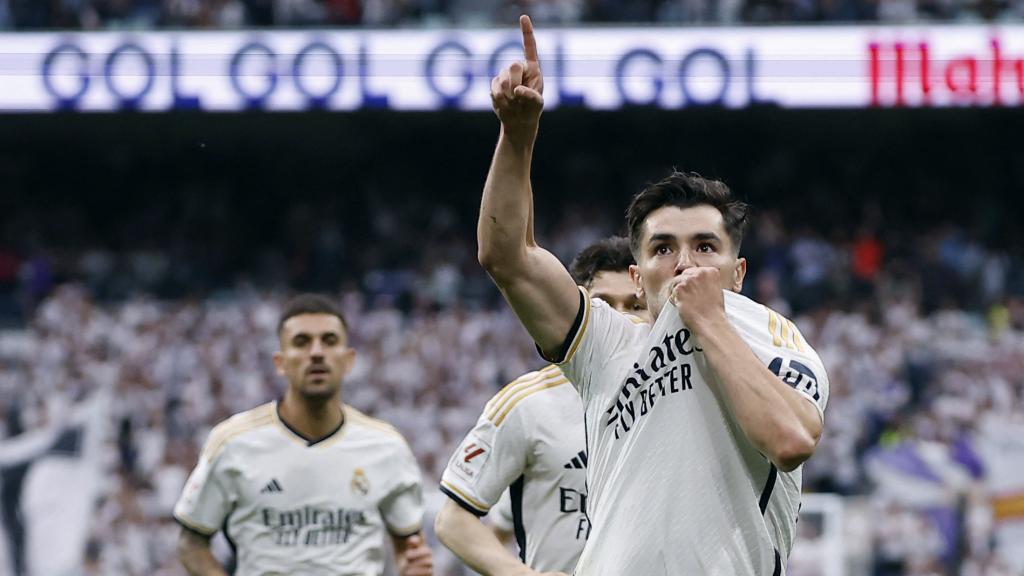 Brahim Díaz celebra su gol frente al Cádiz.