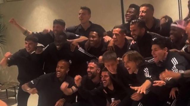Celebración de los jugadores del Real Madrid