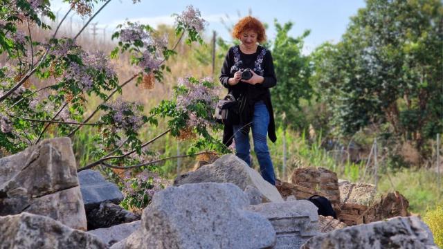 Restos hallados en el solar de FGV, pertenecientes al antiguo monumento a Sorolla. EE