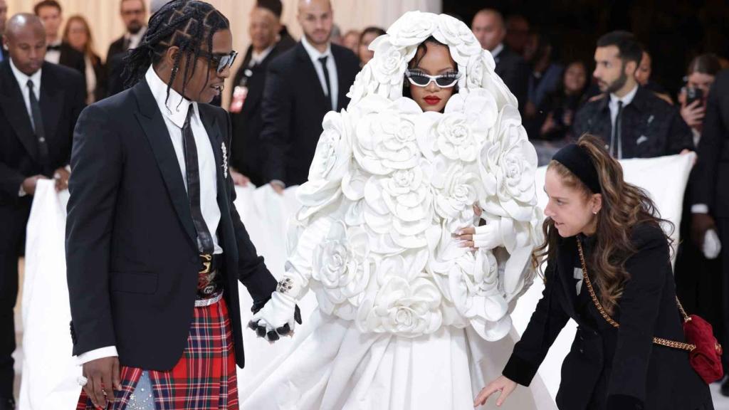 Rihanna y Asap Rocky, en la Met Gala.