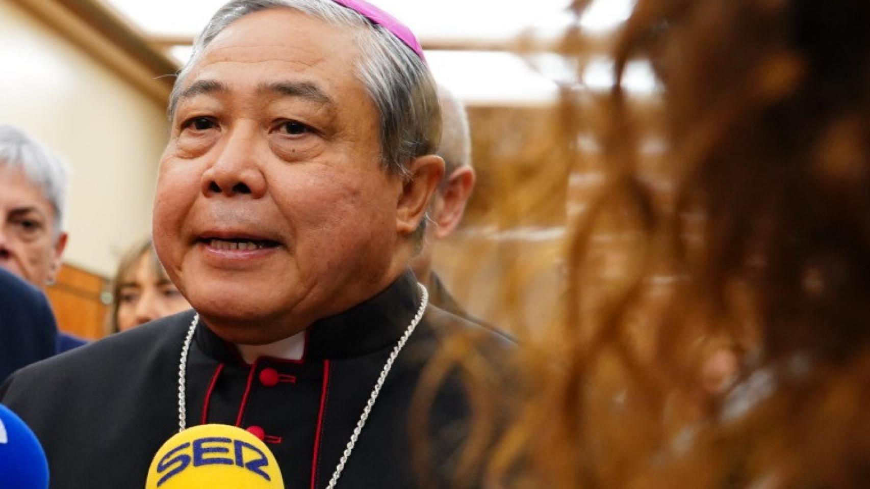 El nuncio del Papa en España, Bernardito Cleopas Auza, en una imagen de archivo de otra visita a Castilla y León