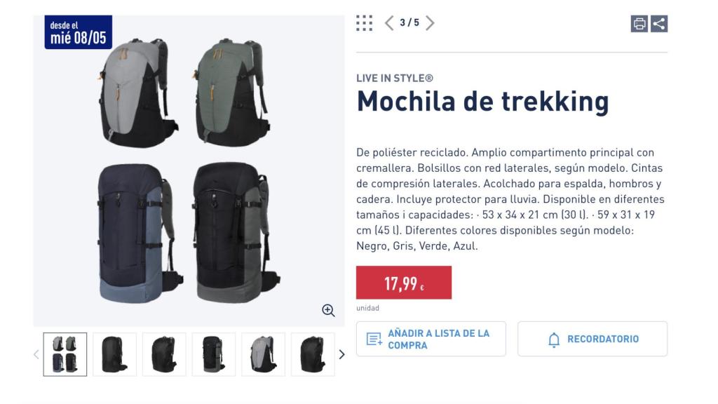 Mochila de trekking.