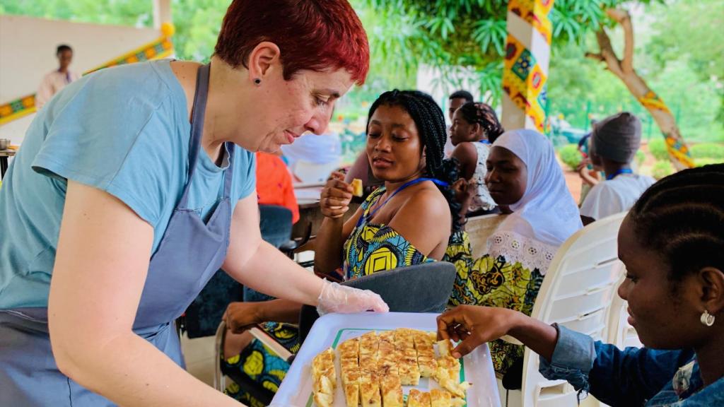 Elena Prieto durante su estancia en Togo
