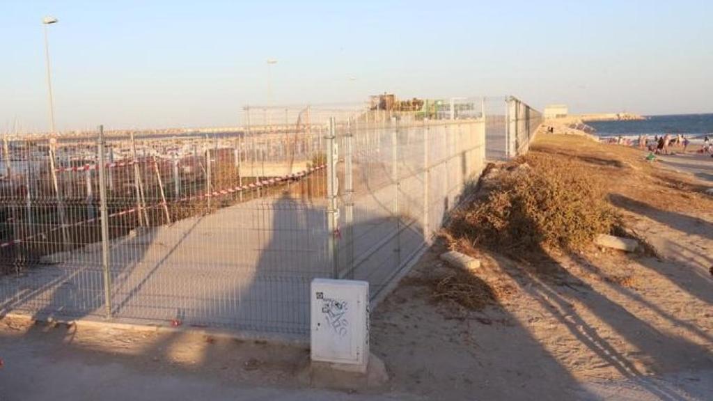 Las obras pausadas actuales del Dique de Poniente.
