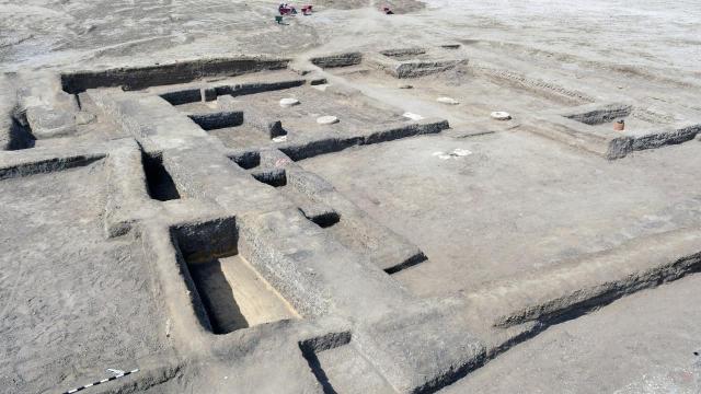 Los restos de la residencia real de descanso hallada en el desierto del Sinaí.