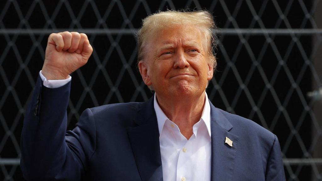 Donald Trump, en el Gran Premio de Miami de Fórmula 1.